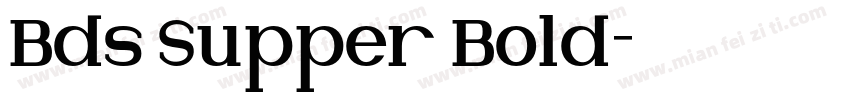 Bds Supper Bold字体转换